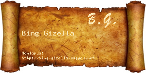 Bing Gizella névjegykártya